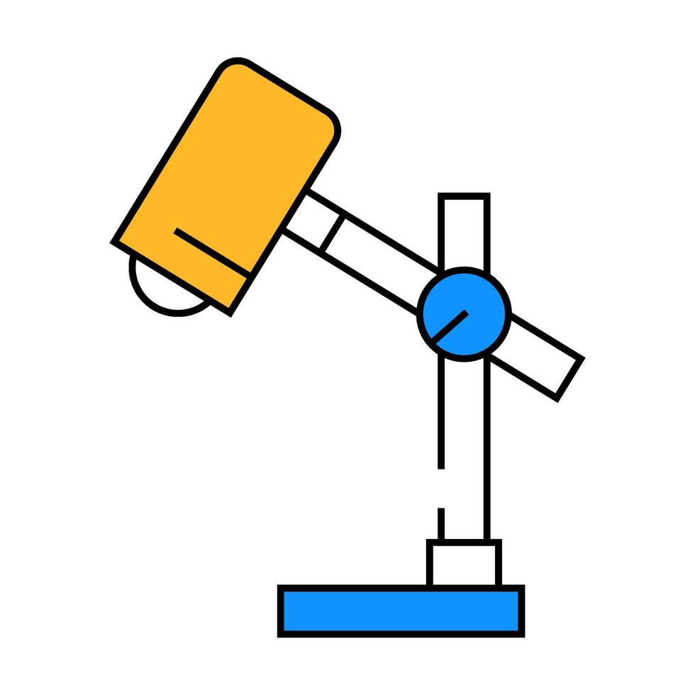 table lighting lamp icon color illustration vector