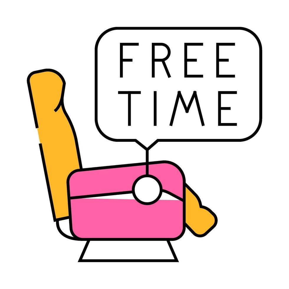 relaxation chair icon color illustration vector