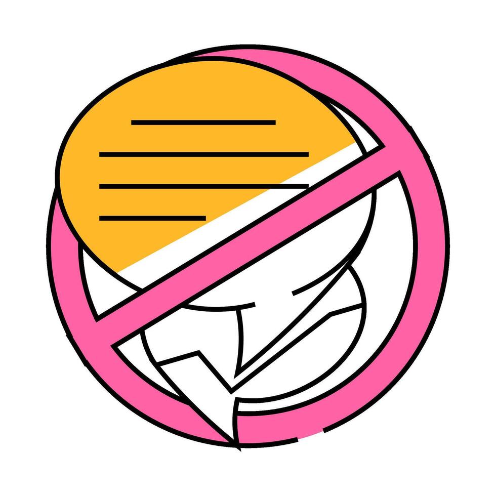refusal to communicate in real life icon color illustration vector