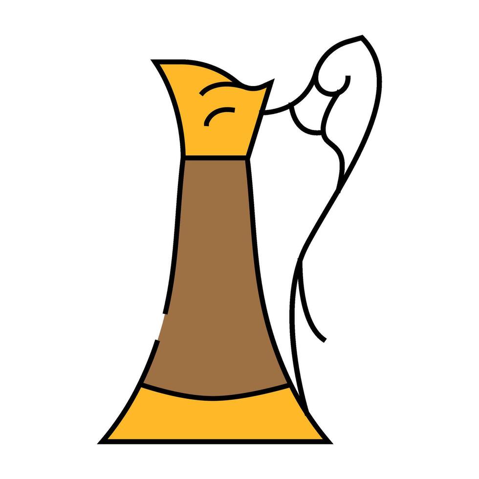 antic arabian jug icon color illustration vector