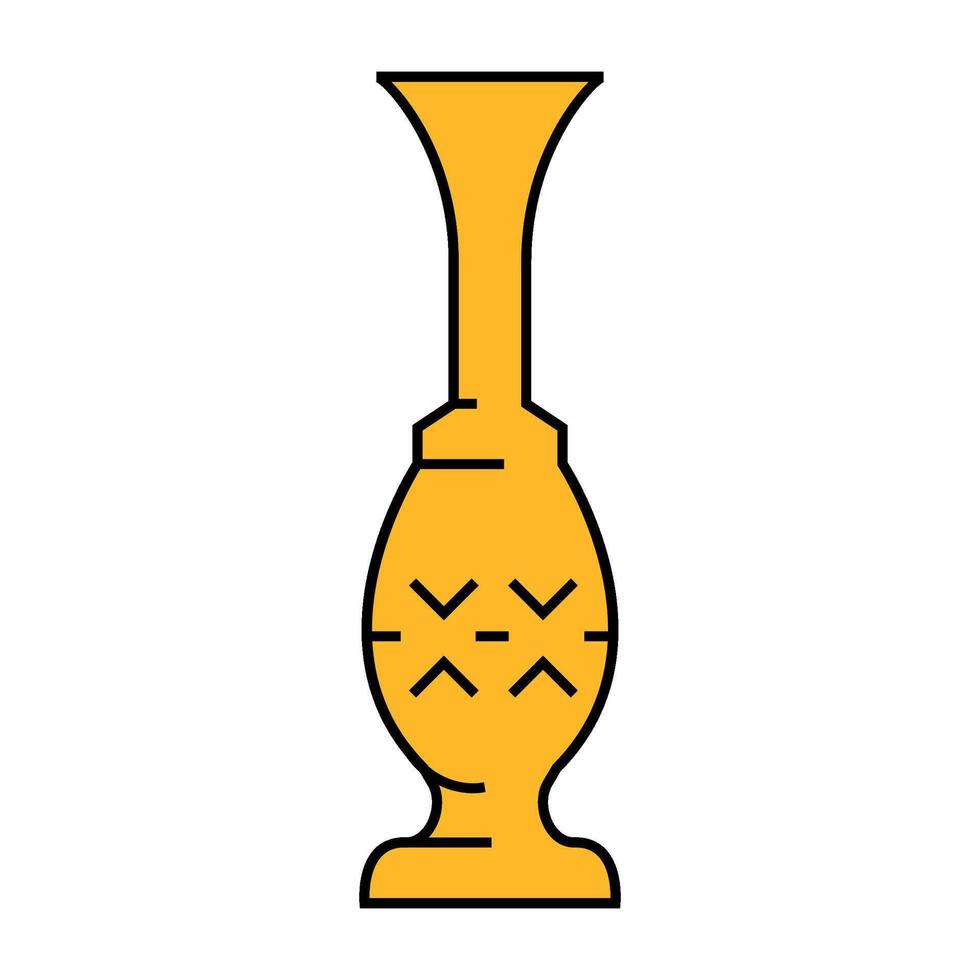 arabic antique pottery jug icon color illustration vector