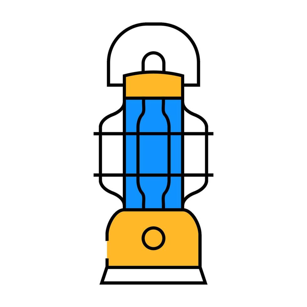 paraffin lamp icon color illustration vector