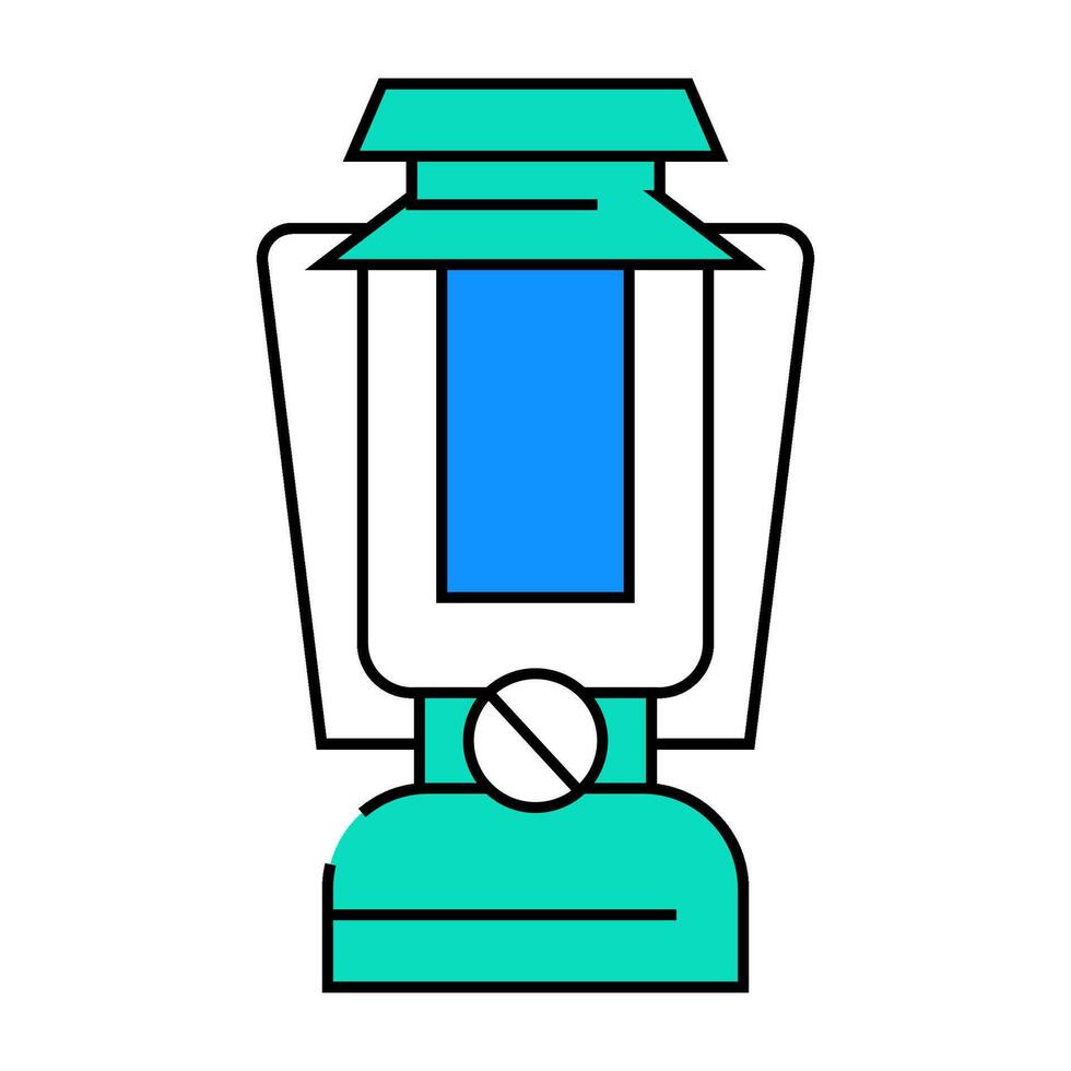 portable lamp icon color illustration vector
