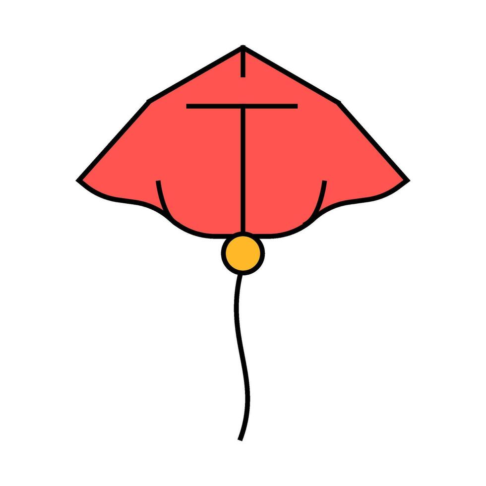 stingray form kite icon color illustration vector