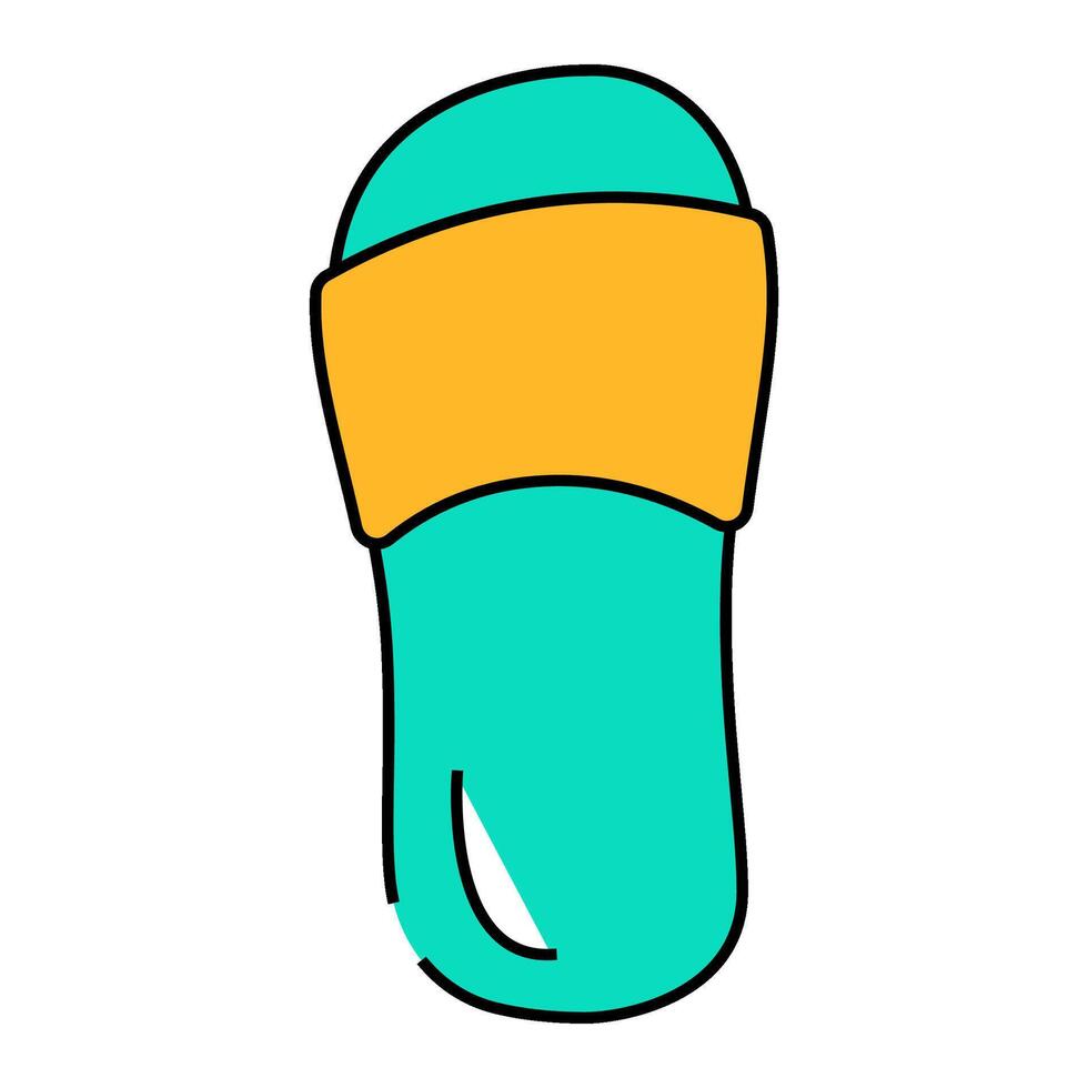 beach footwear icon color illustration vector