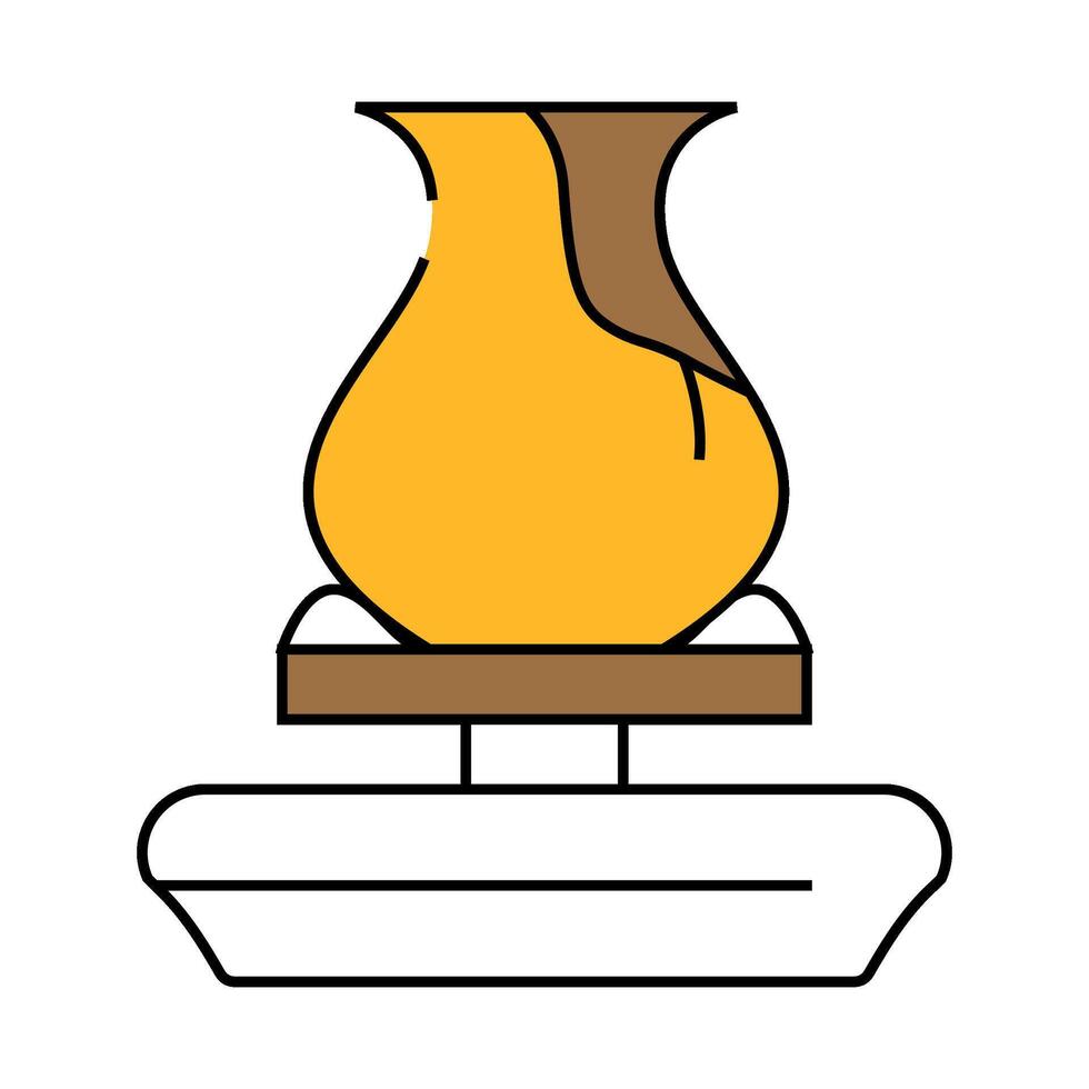 pottery kids club icon color illustration vector