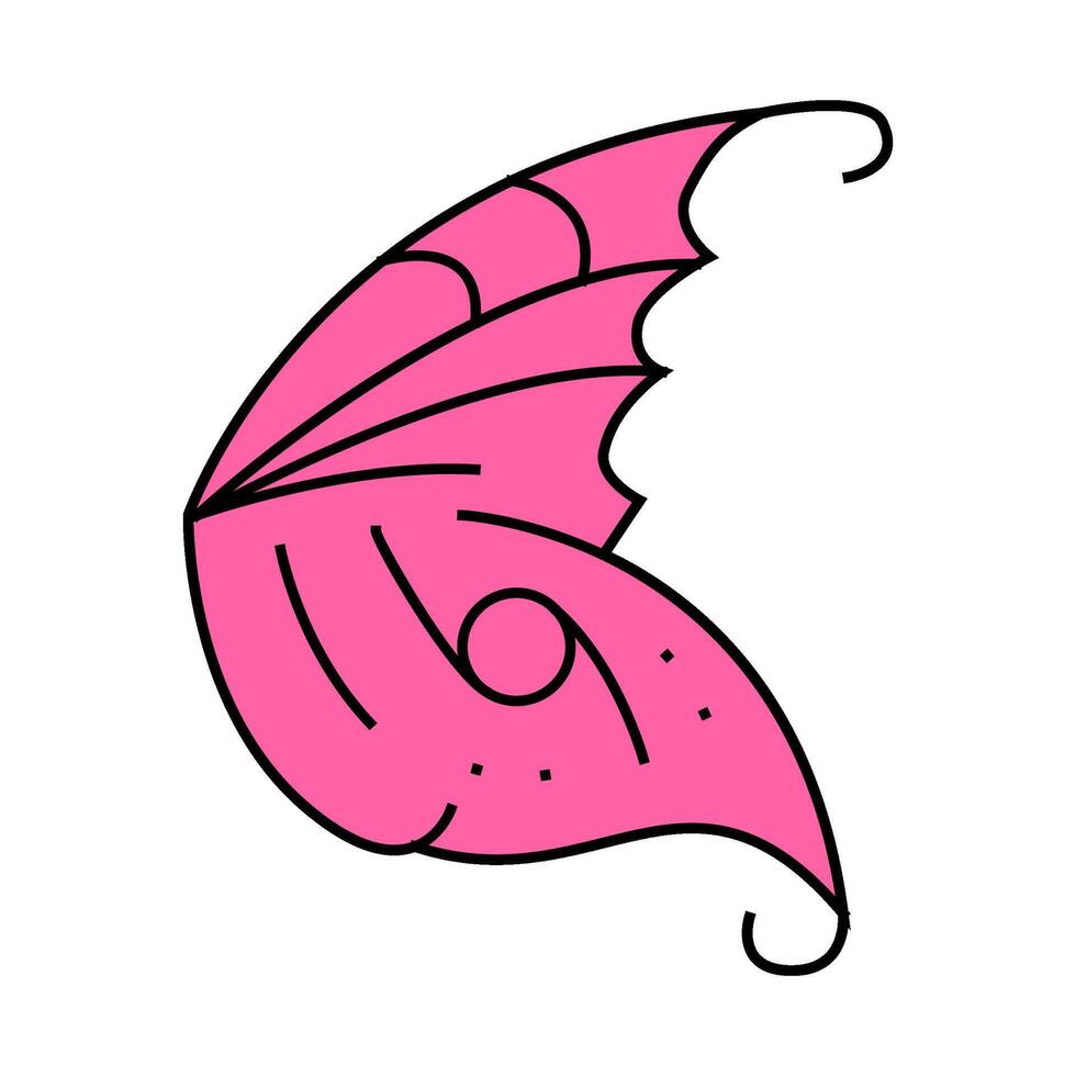 elf wing icon color illustration vector