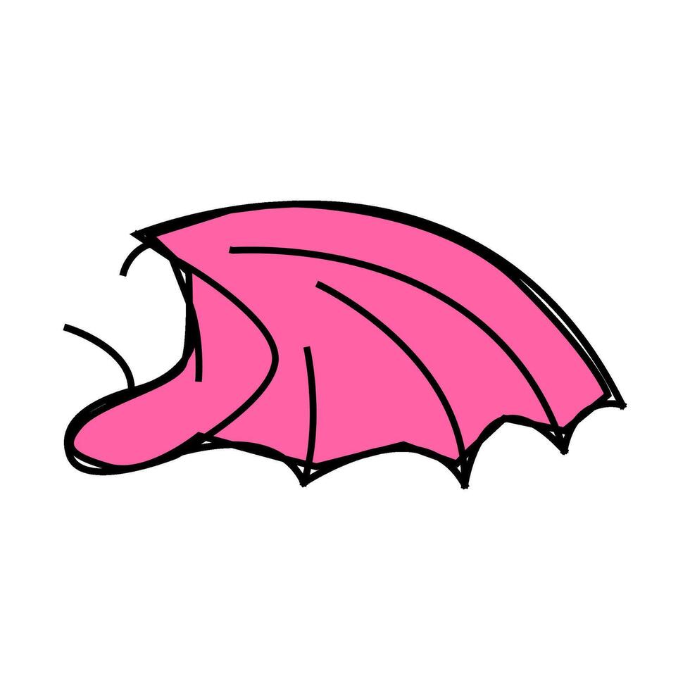 dragon wing icon color illustration vector