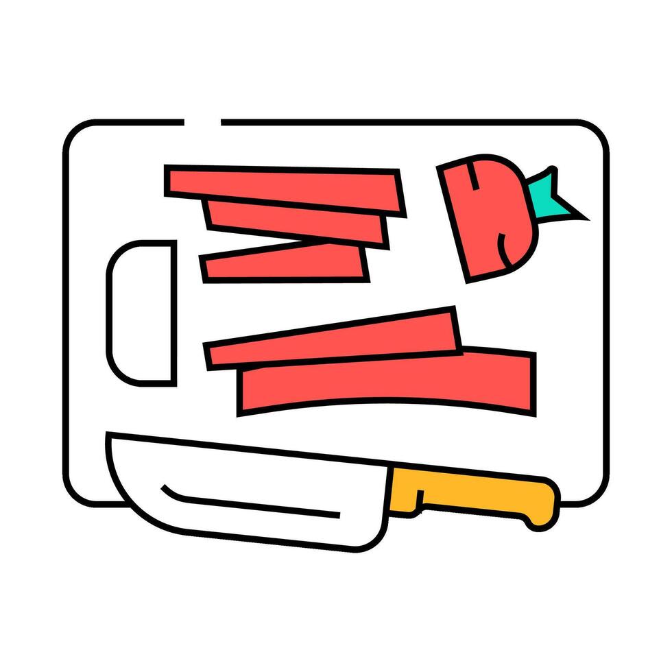 strip cut slice carrot icon color illustration vector