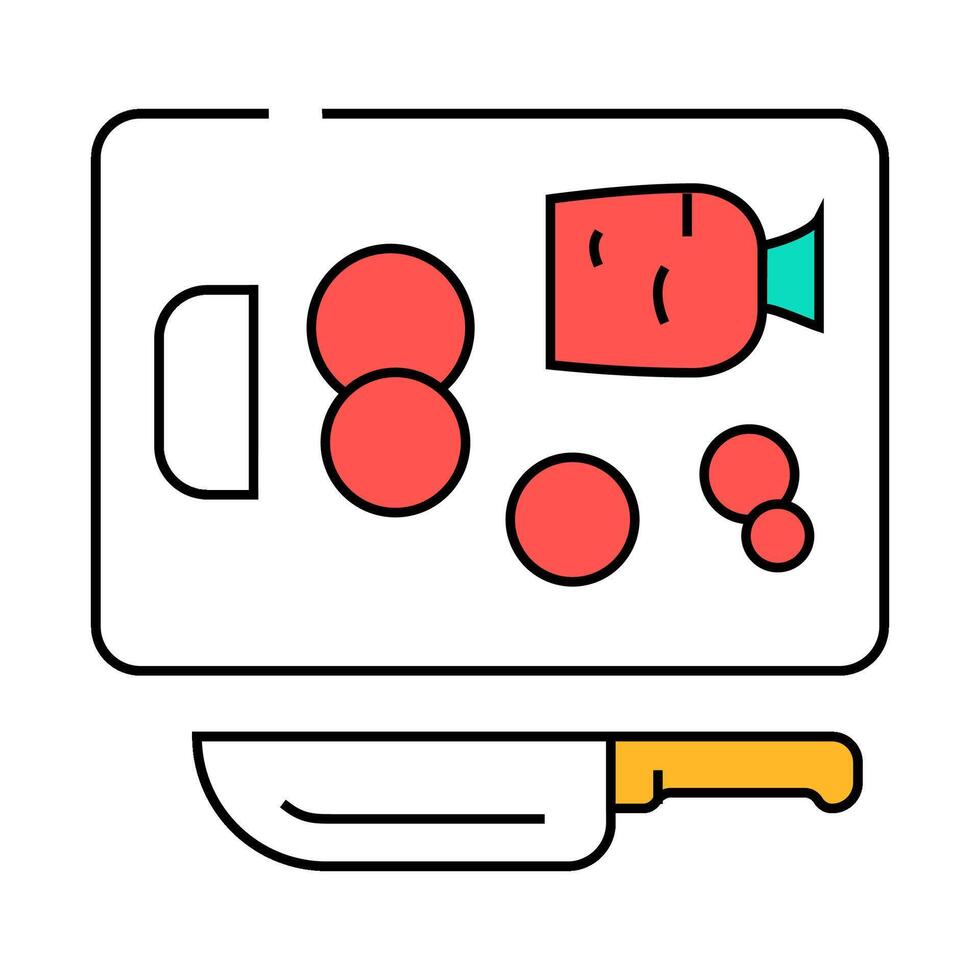 carrot slice ring icon color illustration vector
