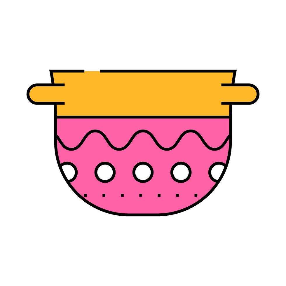 food clay crockery icon color illustration vector