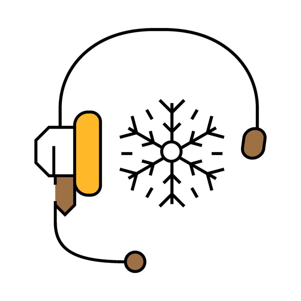 cold calling icon color illustration vector