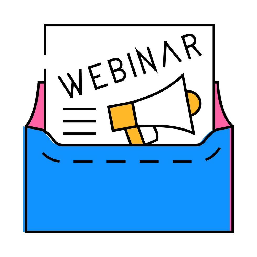 promote webinar icon color illustration vector