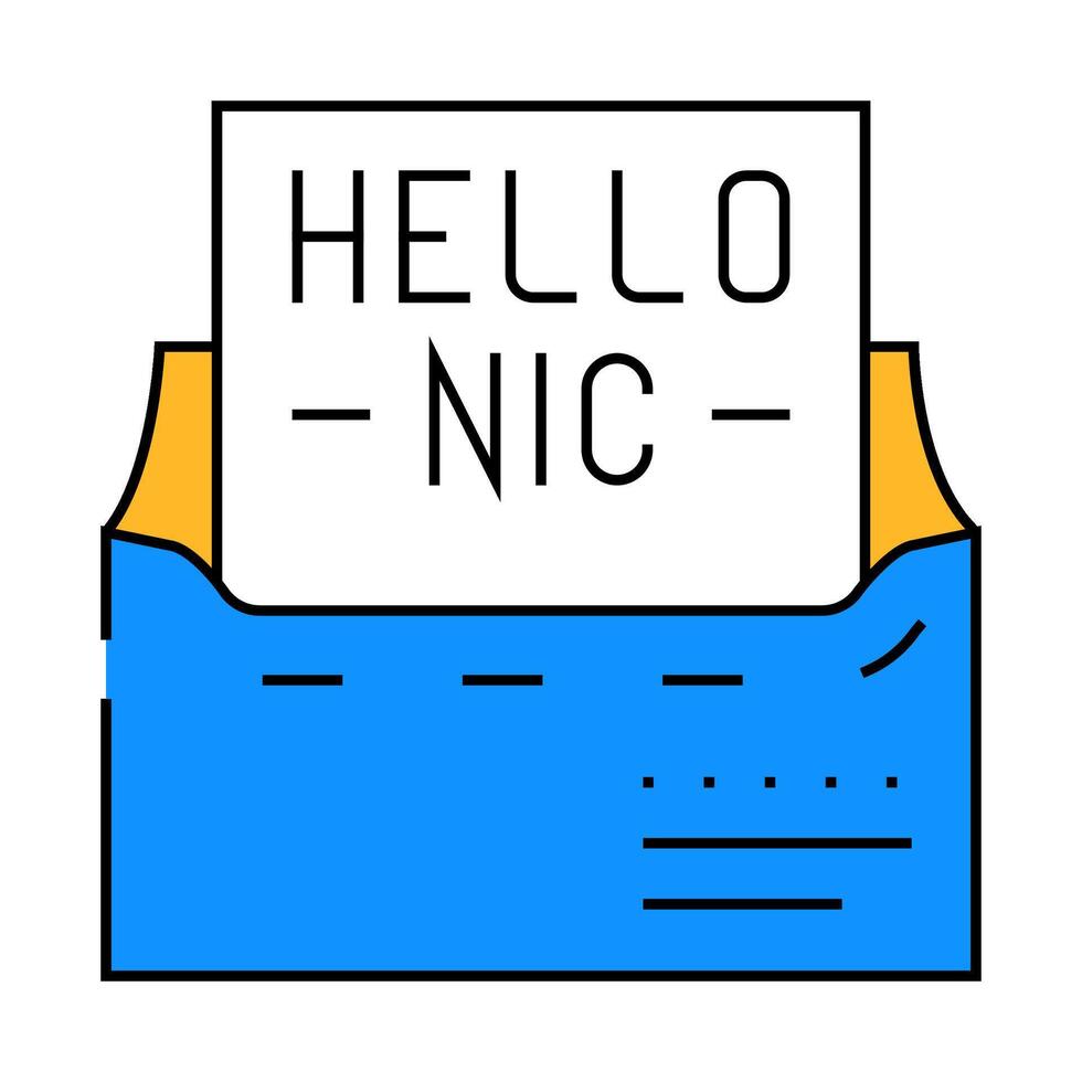 personalized email icon color illustration vector