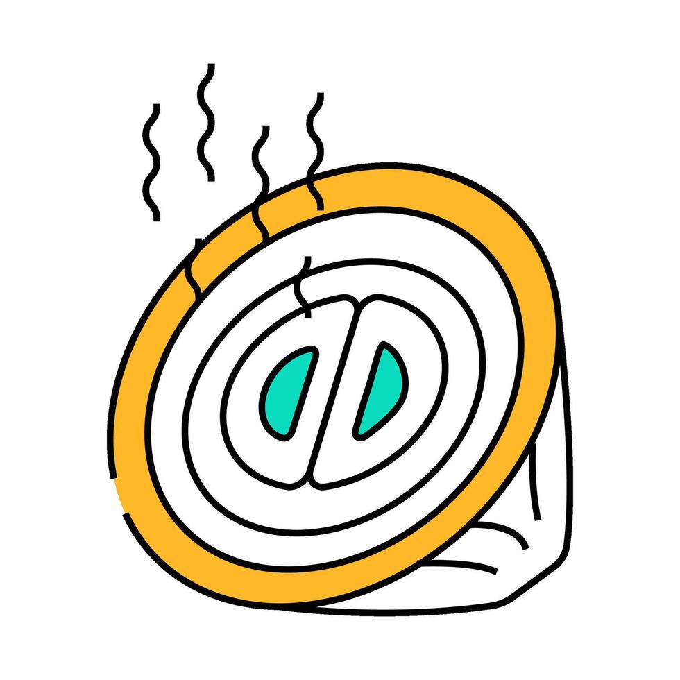 smell onion icon color illustration vector