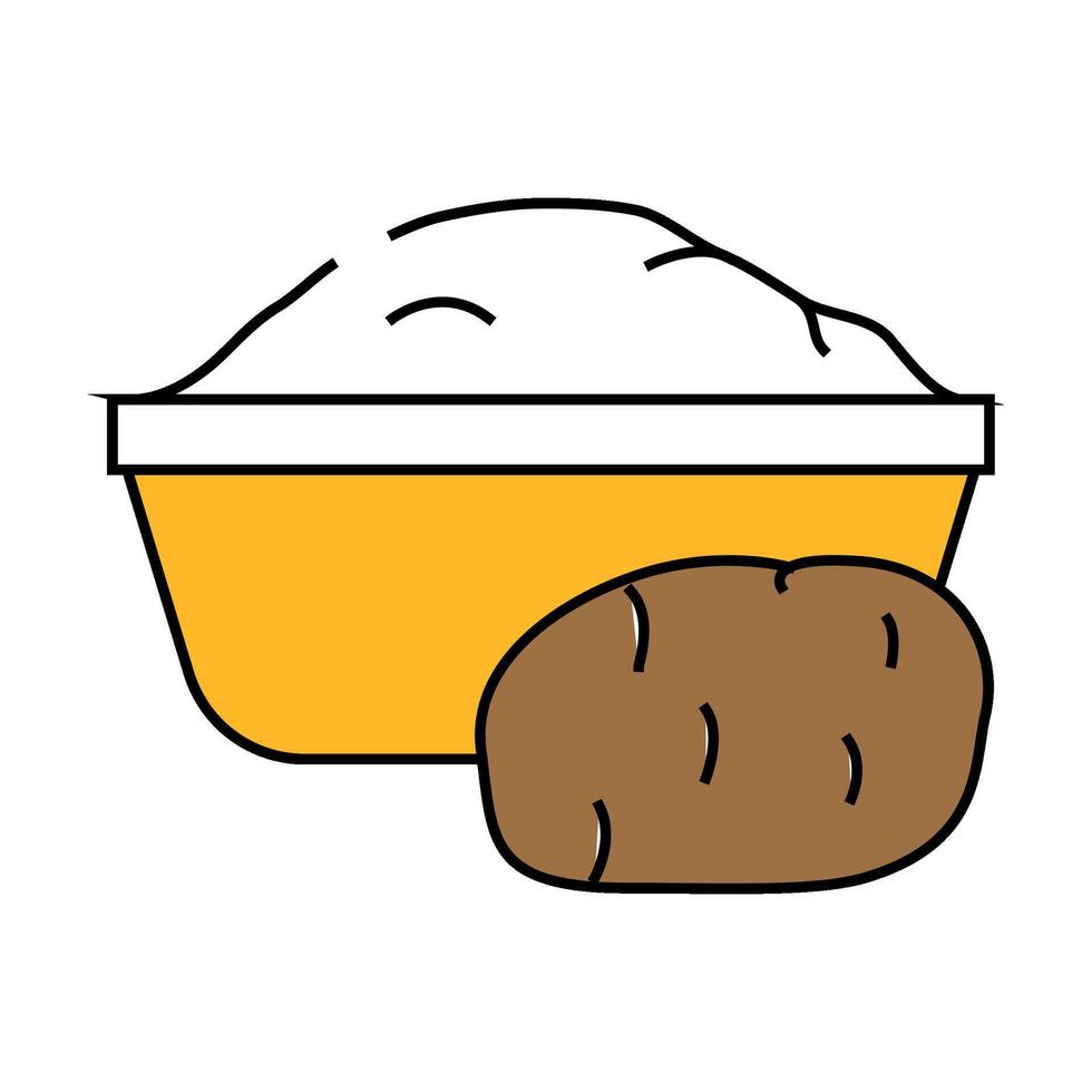 starch potato icon color illustration vector