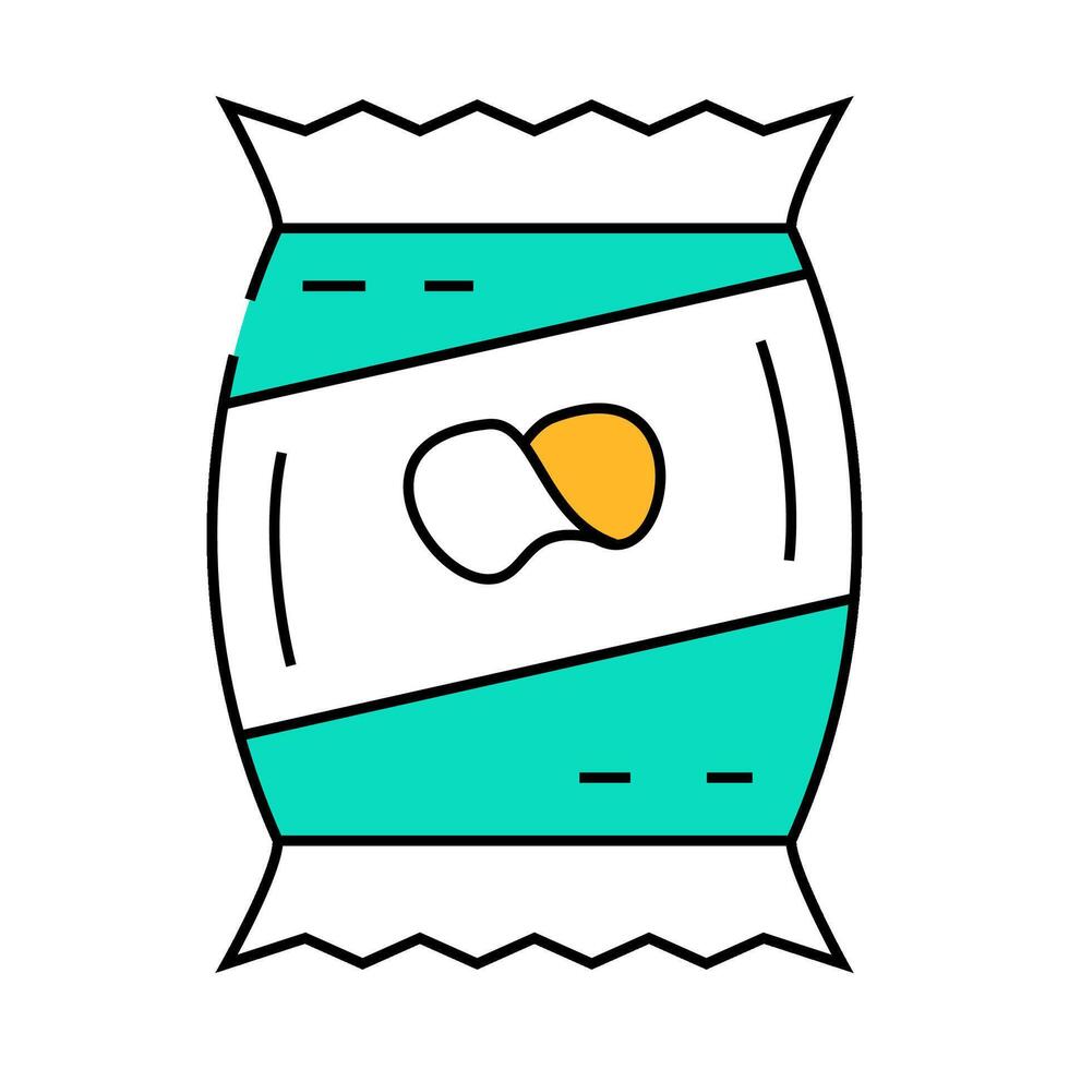 chips crunchy potatoes icon color illustration vector