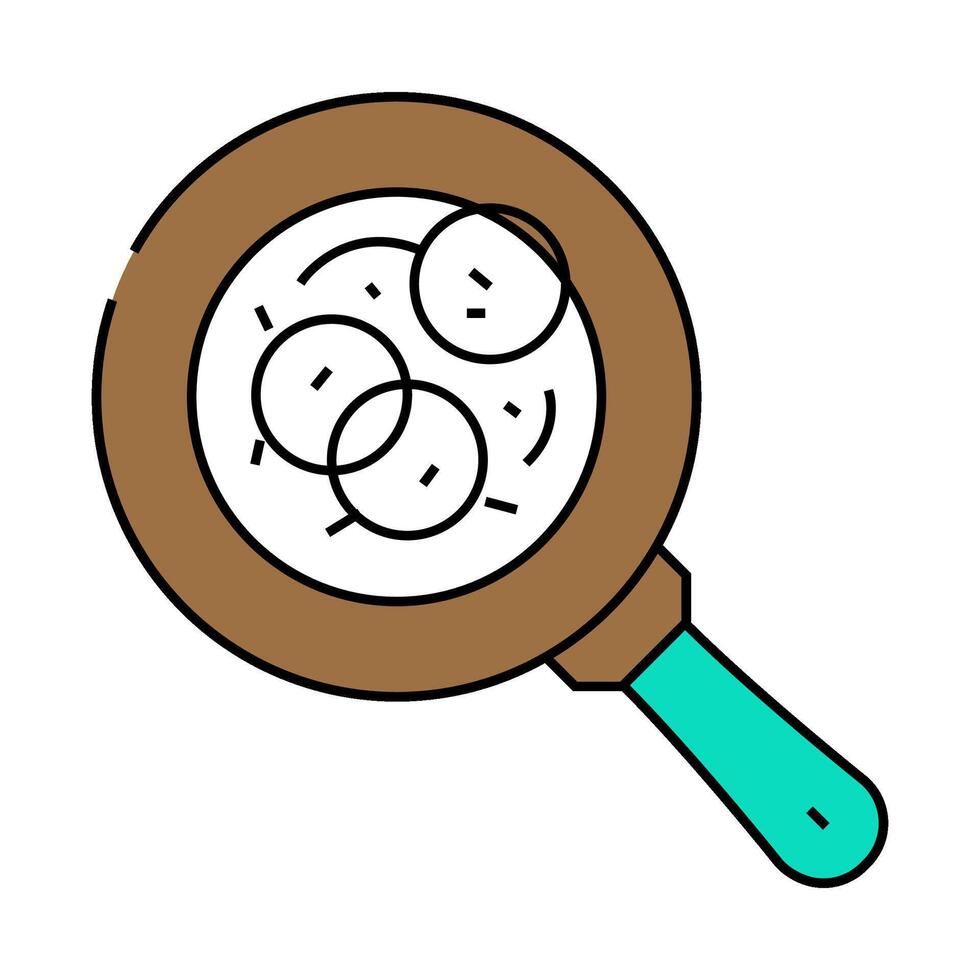 fried onion icon color illustration vector