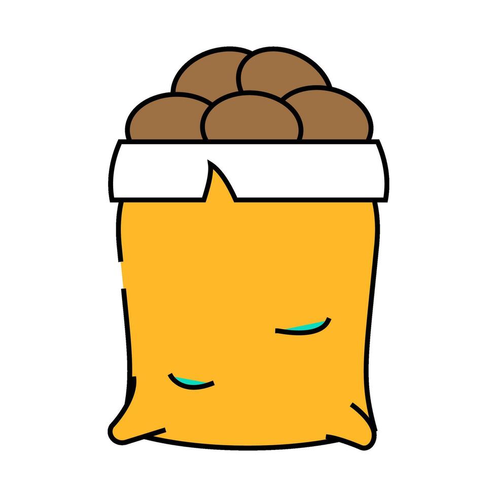 potato sack icon color illustration vector