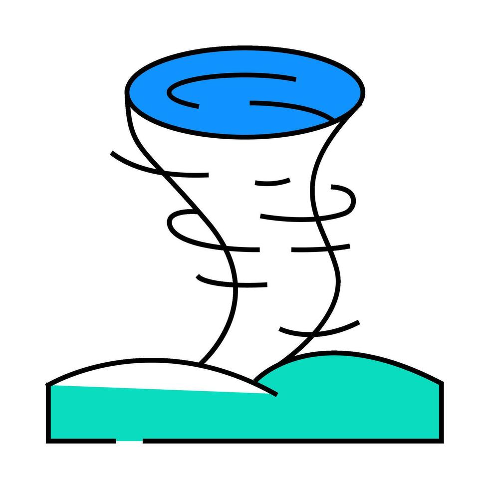 tornado weather icon color illustration vector