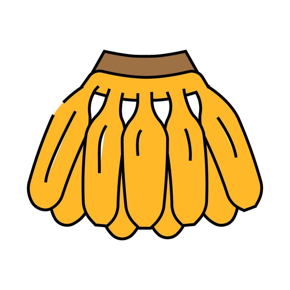 baby banana icon color illustration vector