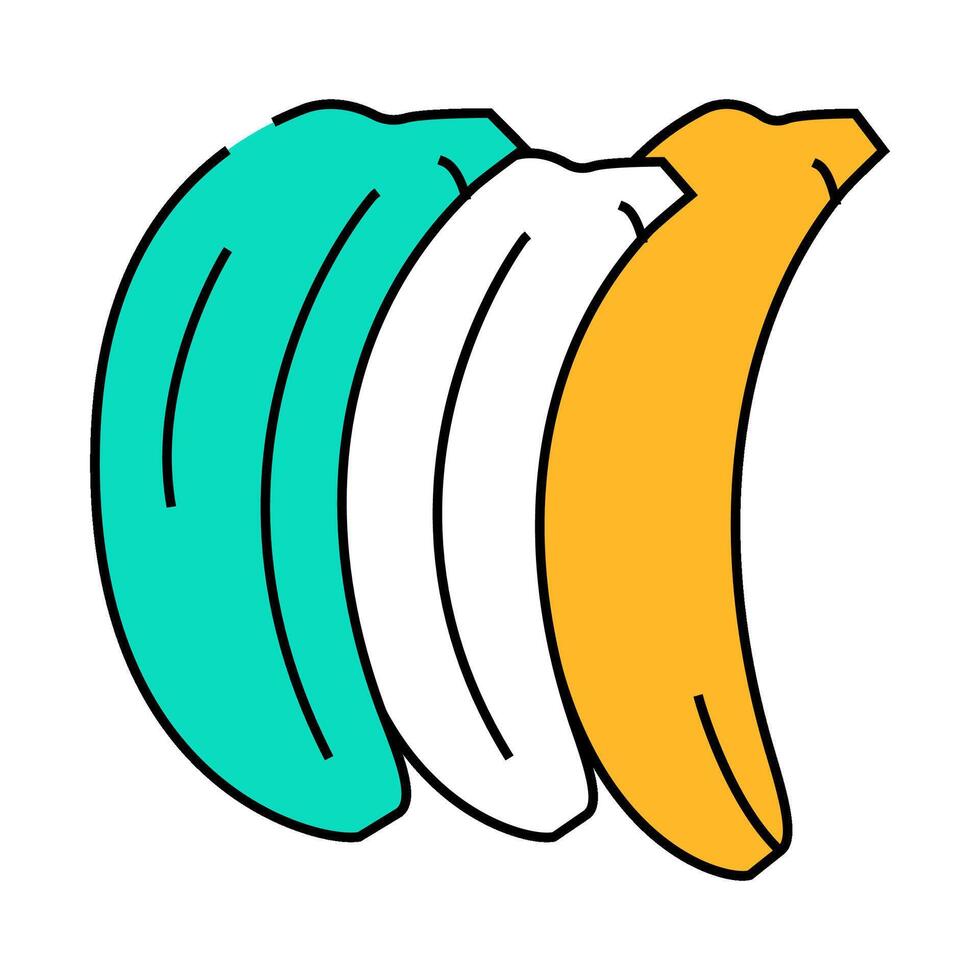 ripe banana icon color illustration vector