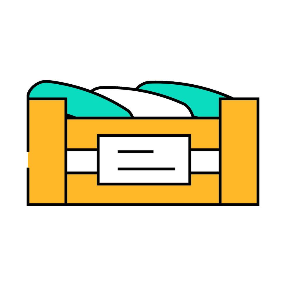 box of cucumbers icon color illustration vector