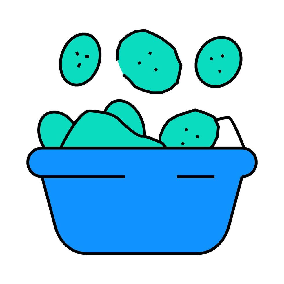 cucumber salad icon color illustration vector