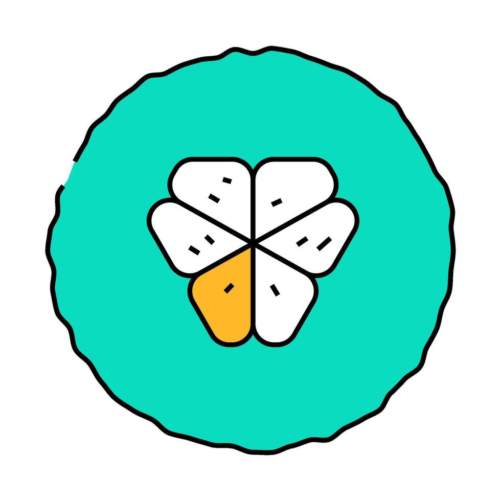 cut cucumber icon color illustration vector