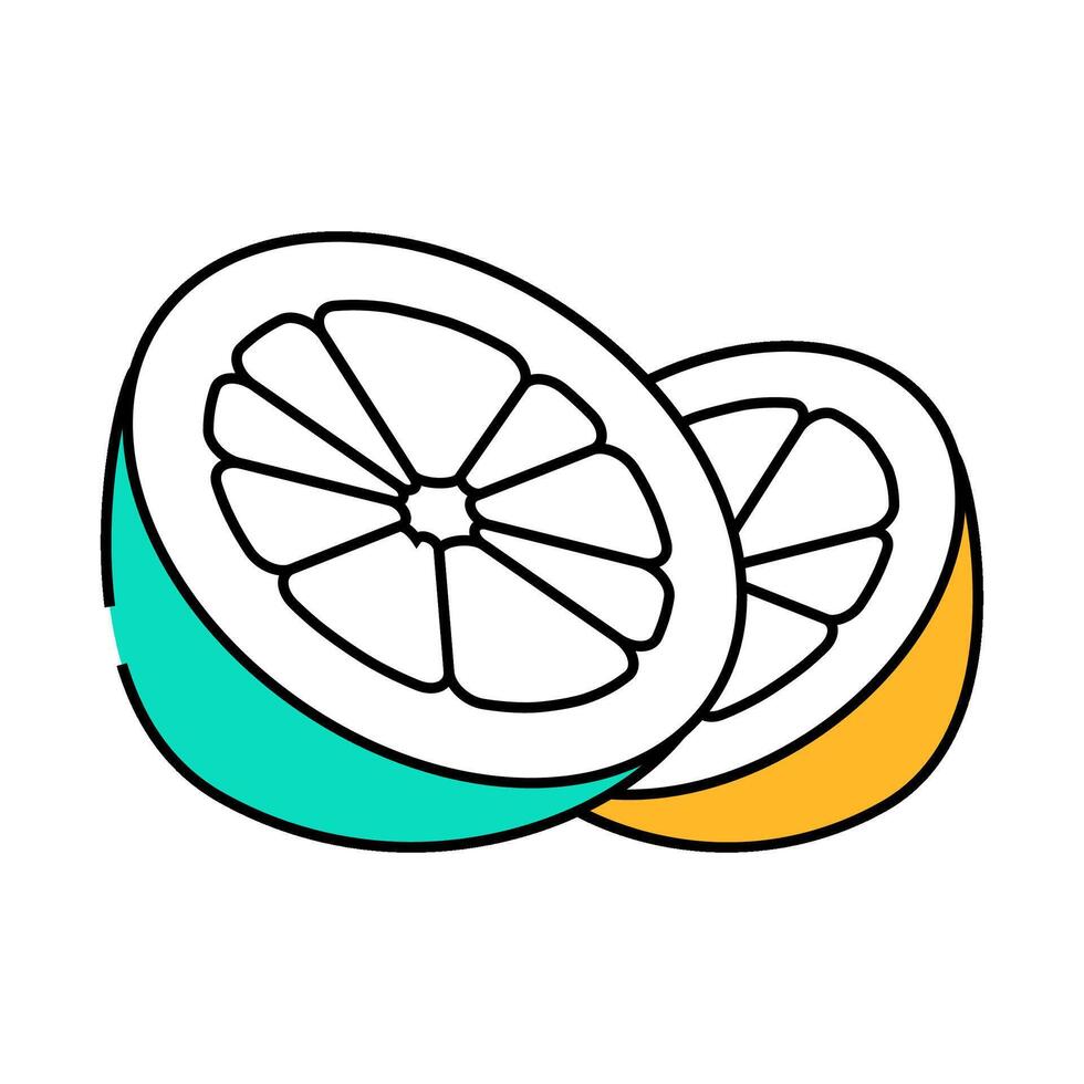 lemons a lot icon color illustration vector