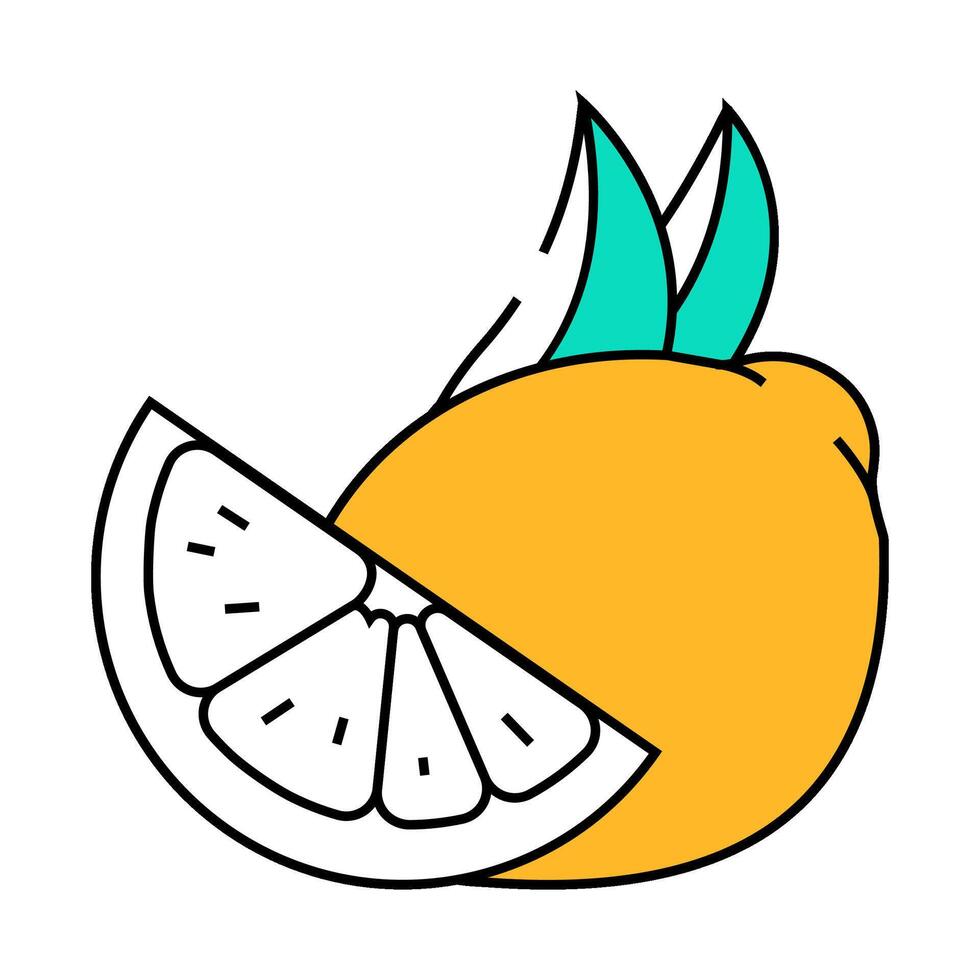 ripe lemon icon color illustration vector
