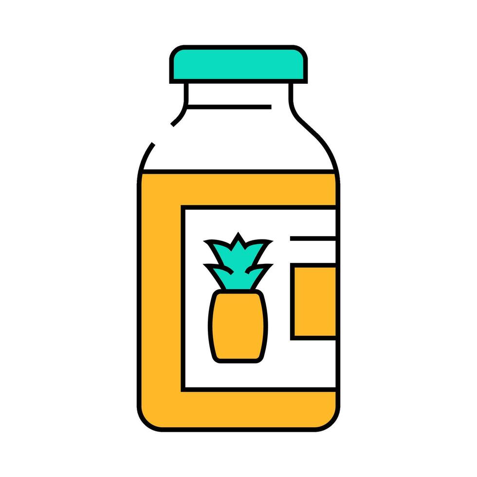 juice pineapple icon color illustration vector