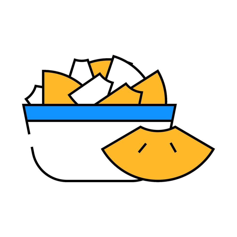 salad slices pineapple icon color illustration vector