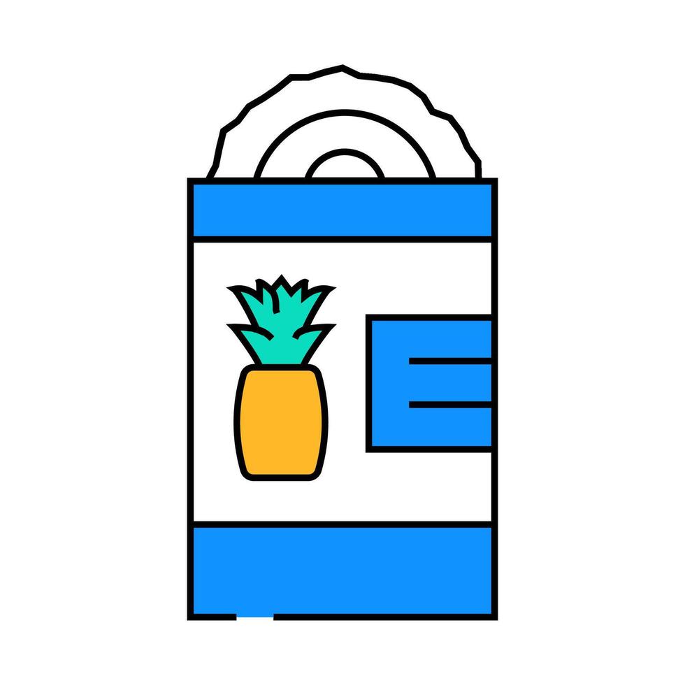 canned pineapple icon color illustration vector