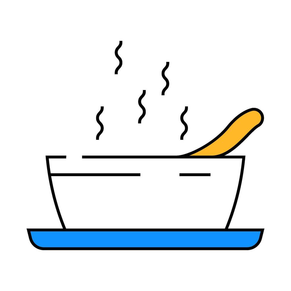 pumpkin soup icon color illustration vector