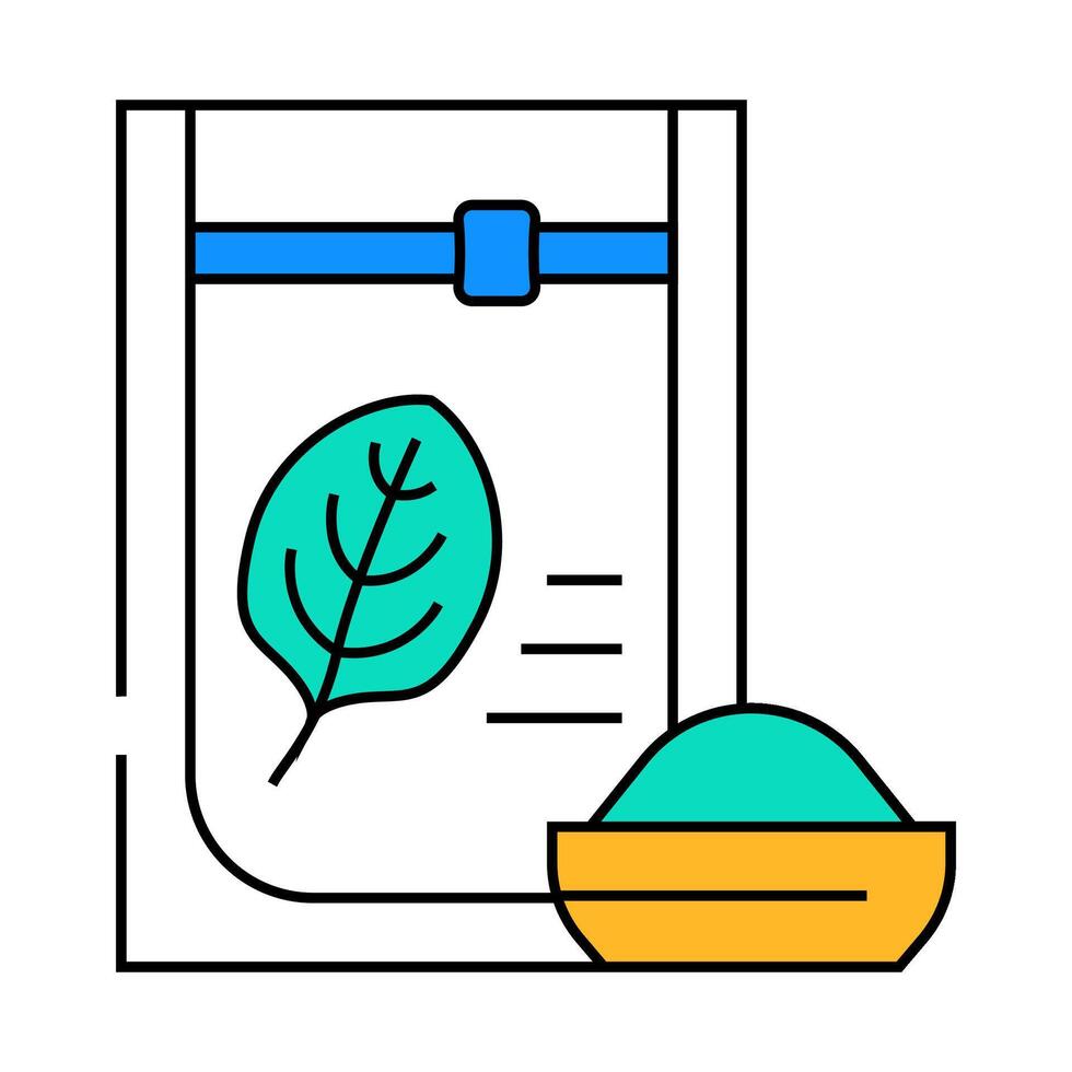 dried spinach icon color illustration vector