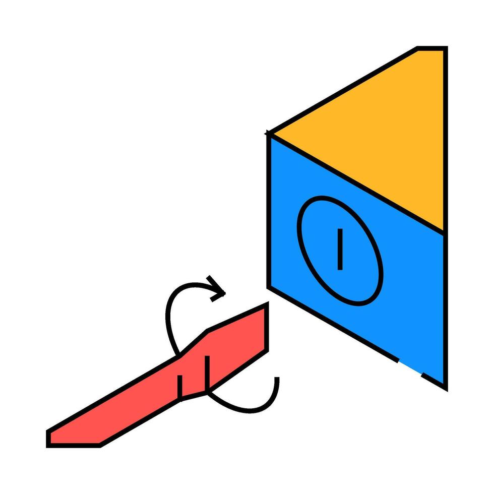 screw bolt assembly furniture icon color illustration vector