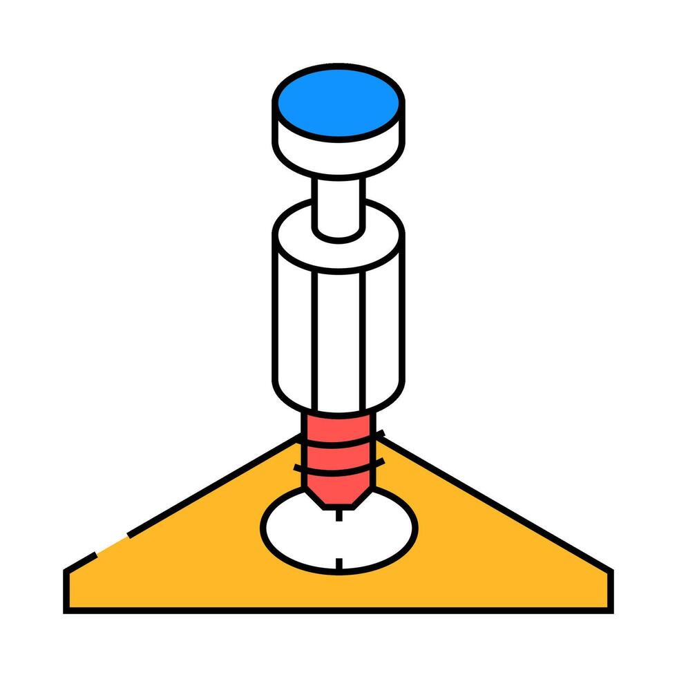 insert metal screw assembly furniture icon color illustration vector