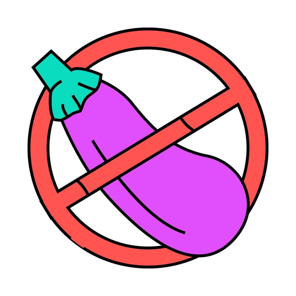 prohibition vulgarity icon color illustration vector