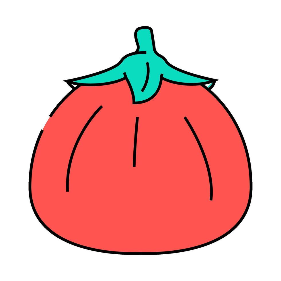 chinese lantern red eggplant icon color illustration vector
