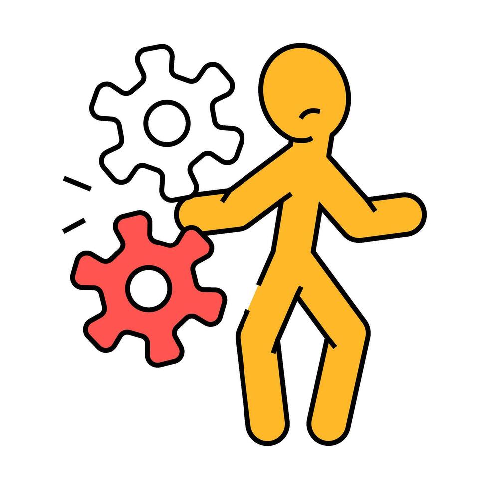 work injury accident icon color illustration vector