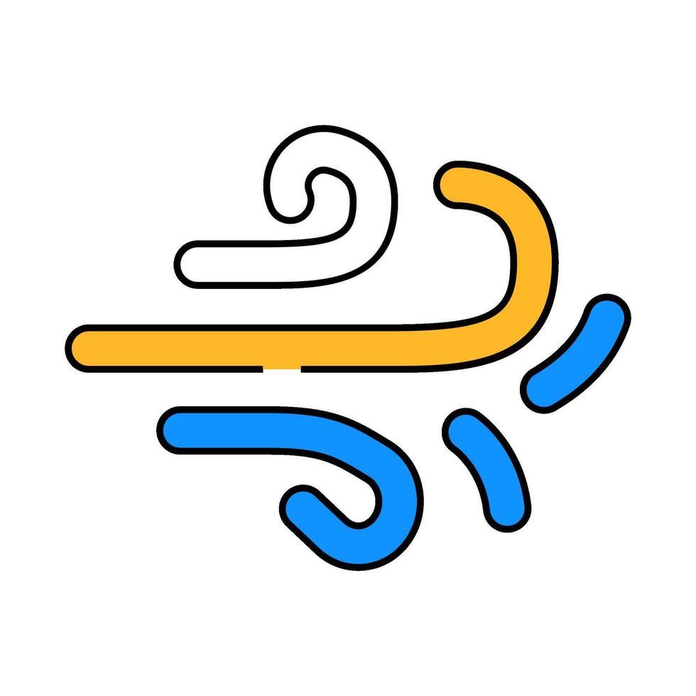 wind air clean icon color illustration vector