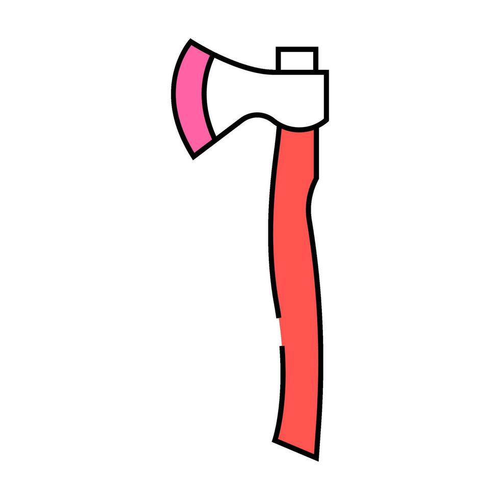 forest axe hatchet icon color illustration vector