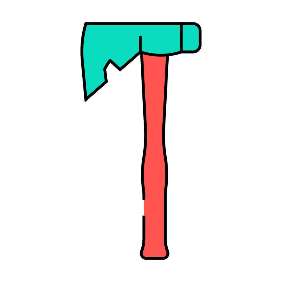 roofing axe blade icon color illustration vector
