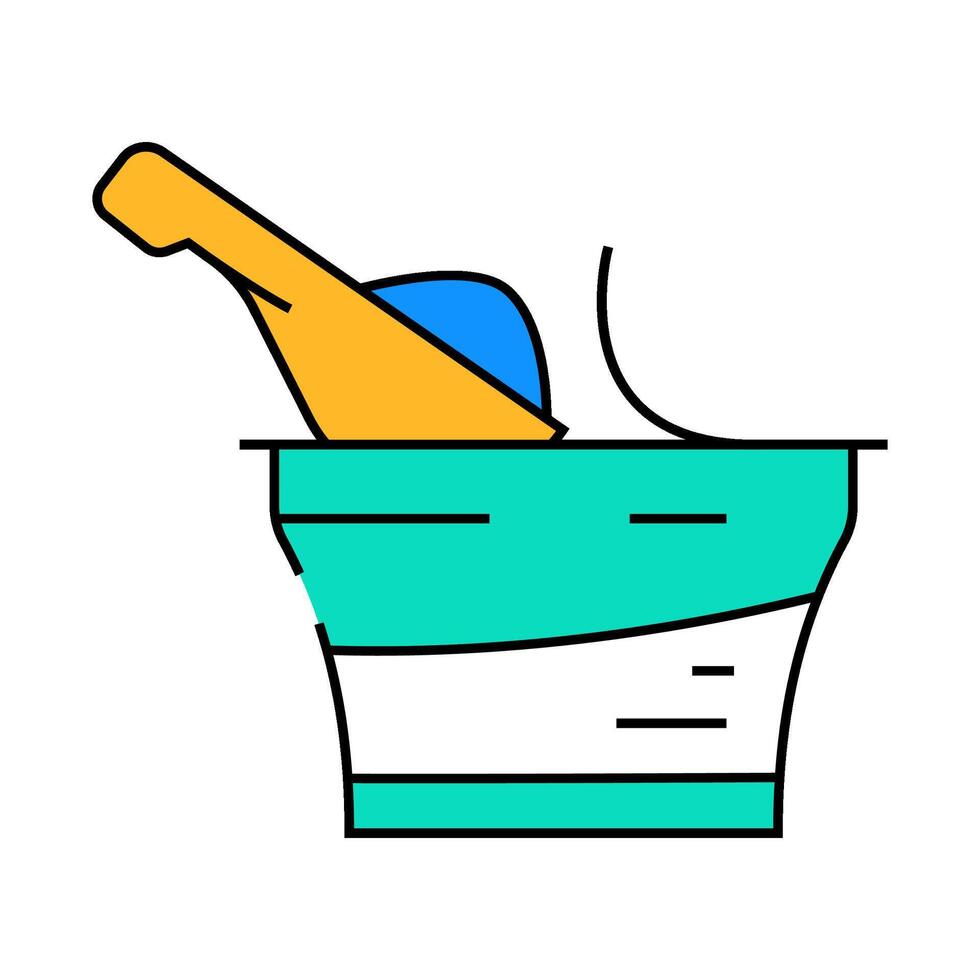 skyr milk product icon color illustration vector
