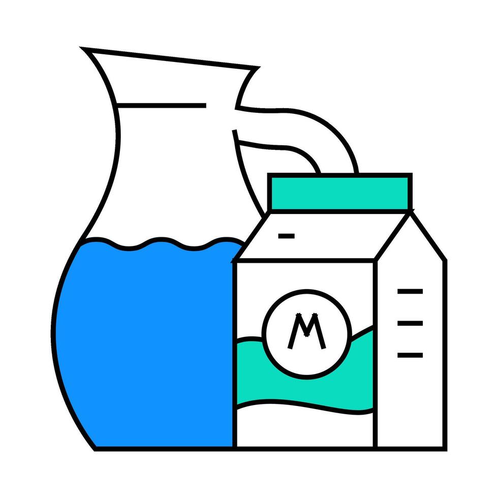 milk milk product icon color illustration vector