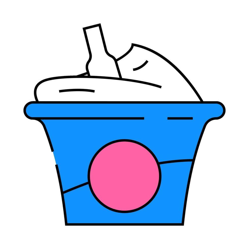 greek yogurt milk product icon color illustration vector