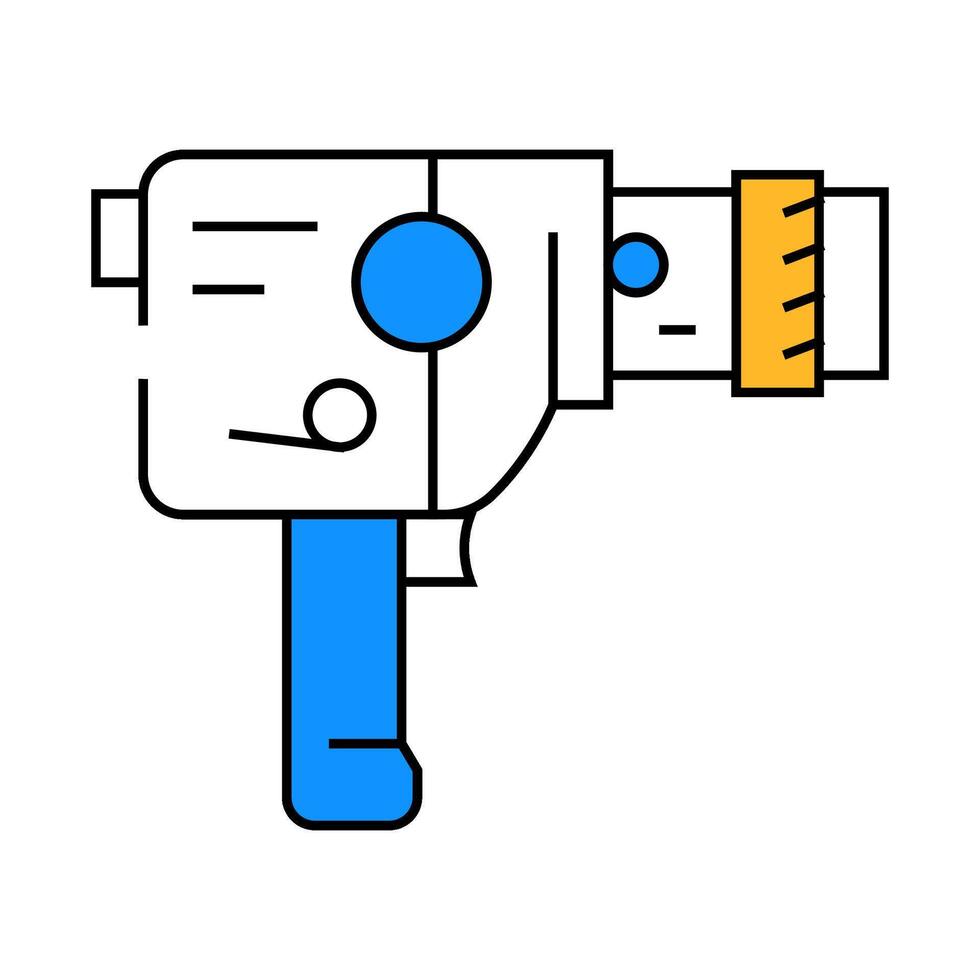 photo camera retro gadget icon color illustration vector