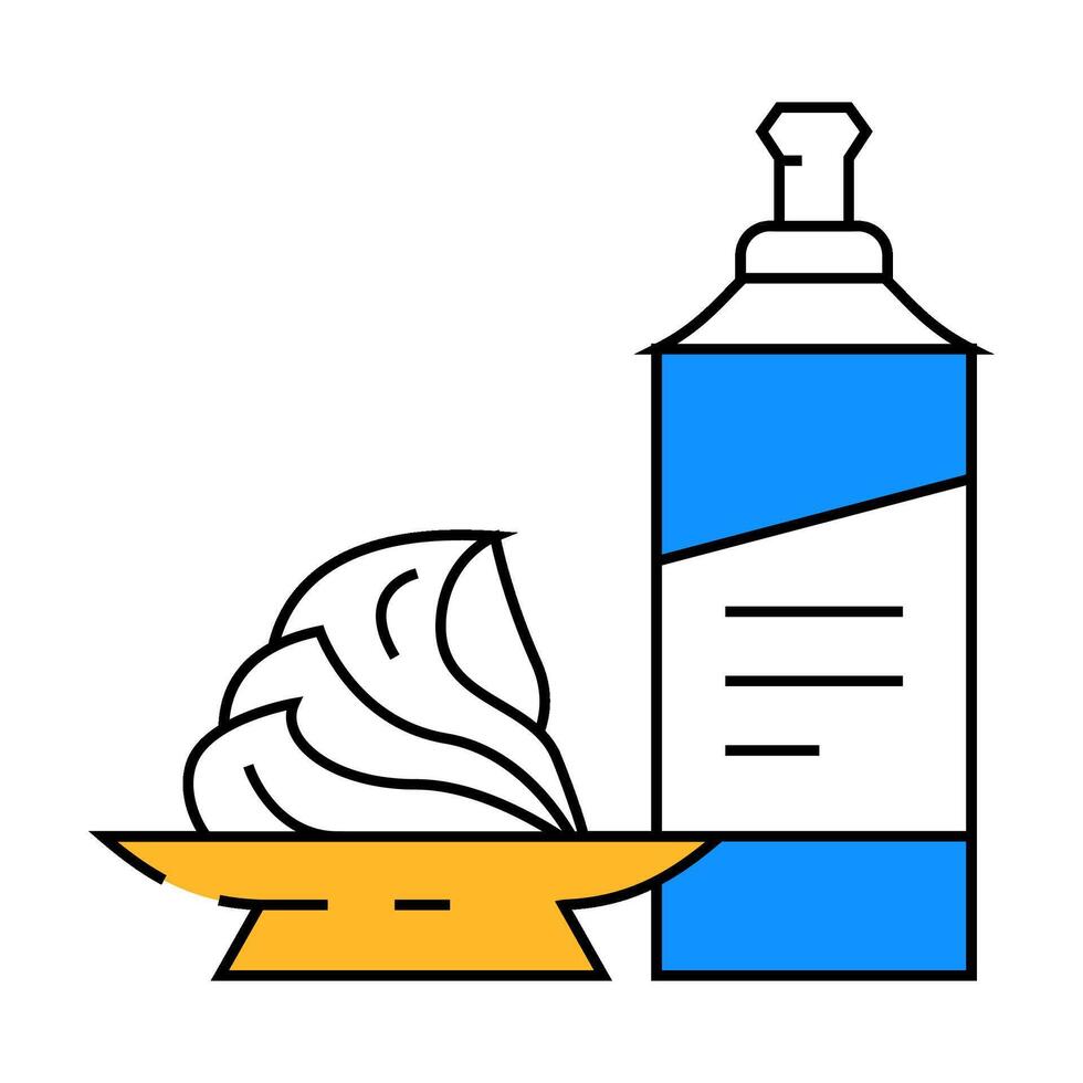 whipped cream milk product icon color illustration vector