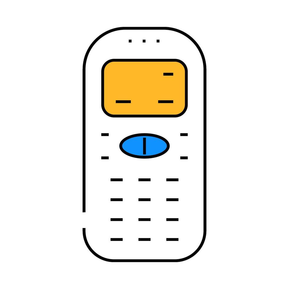 mobile phone old gadget icon color illustration vector